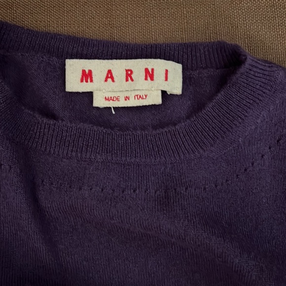 Marni Purple Crewneck Cropped Sweater size 40 - Picture 8 of 13